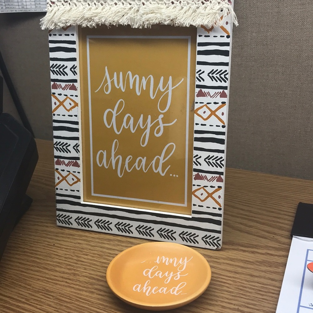 Frame  and round tray set from Target